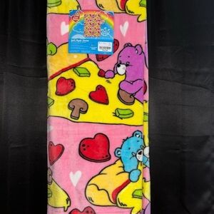 Care Bears Valentine's Pizza Throw Blanket New